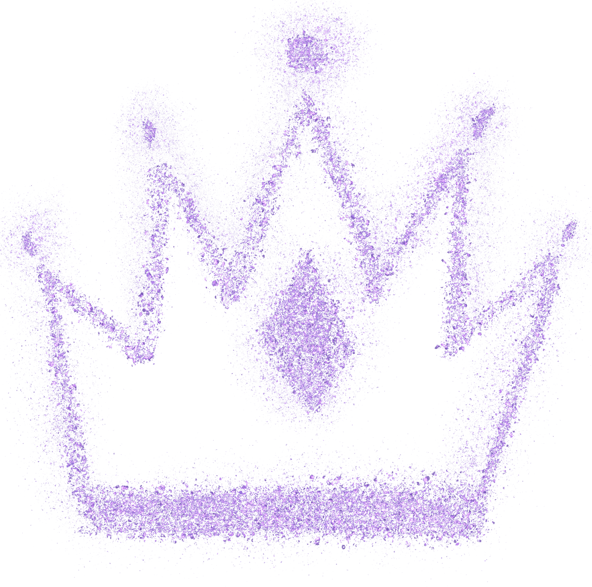 purple glitter crown